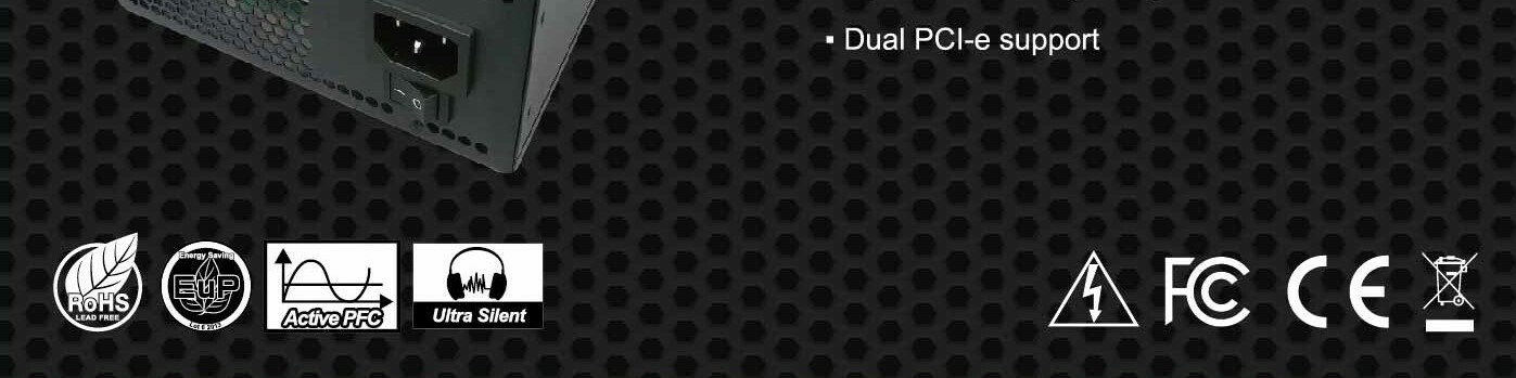 1000-Watt 2x PCI-E Quiet PSU for NVIDIA GeForce GTX 970 Graphic Card Gaming PC