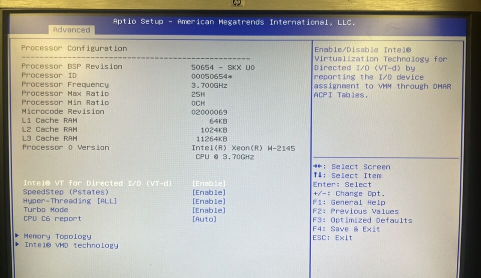 Intel Xeon W-2145 3.70GHz 8-Core GIGABYTE MW51-HP0 Motherboard 64GB 2666V-R