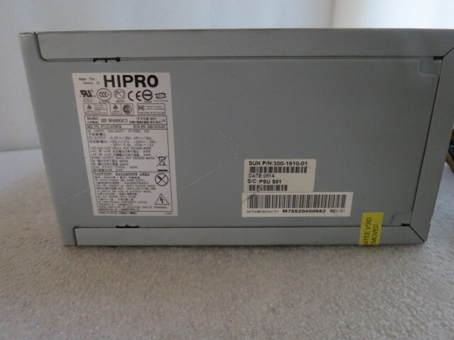 ORACLE 300-1910 600 Watt Power Supply Sun Blade 2500 HIPRO HP-W600GC3