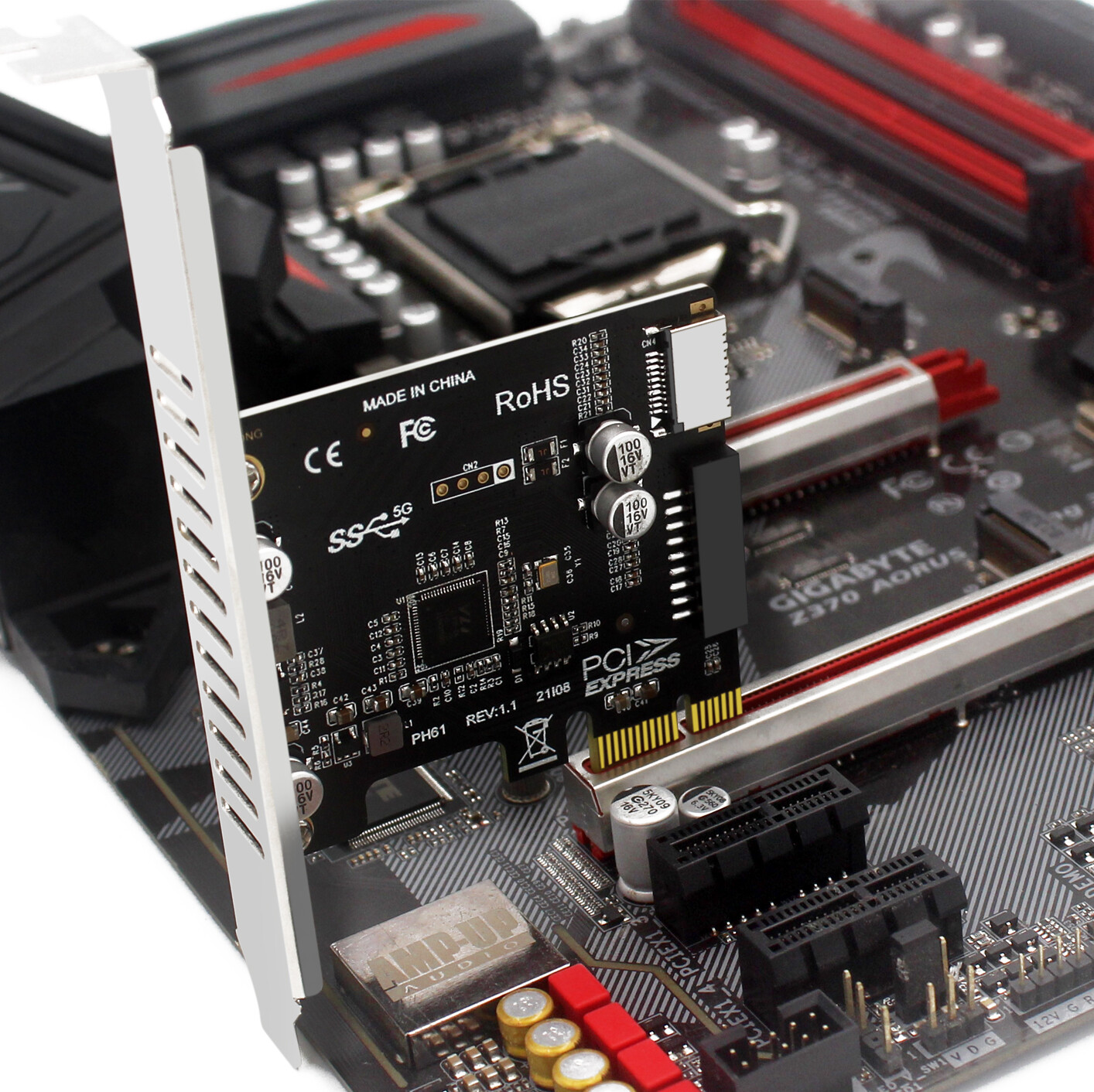 PCI Express X1 PCI-E to USB 3.0 Type-E Front Panel & 19/20Pin Expansion Card
