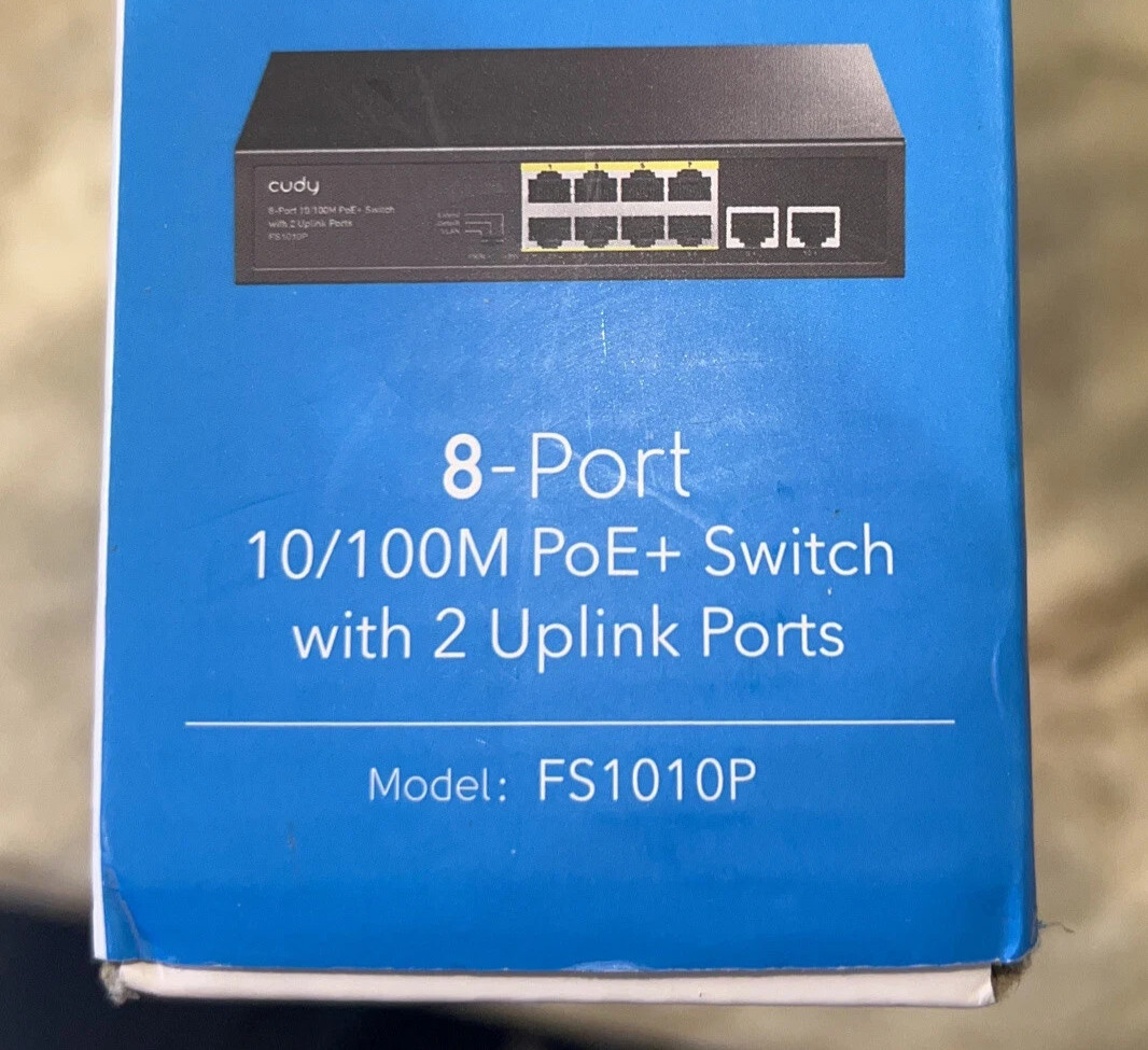 Cudy PoE 8-Port 10/100M Switch w/ 2 Uplink Ports FS1010P Power Over Internet