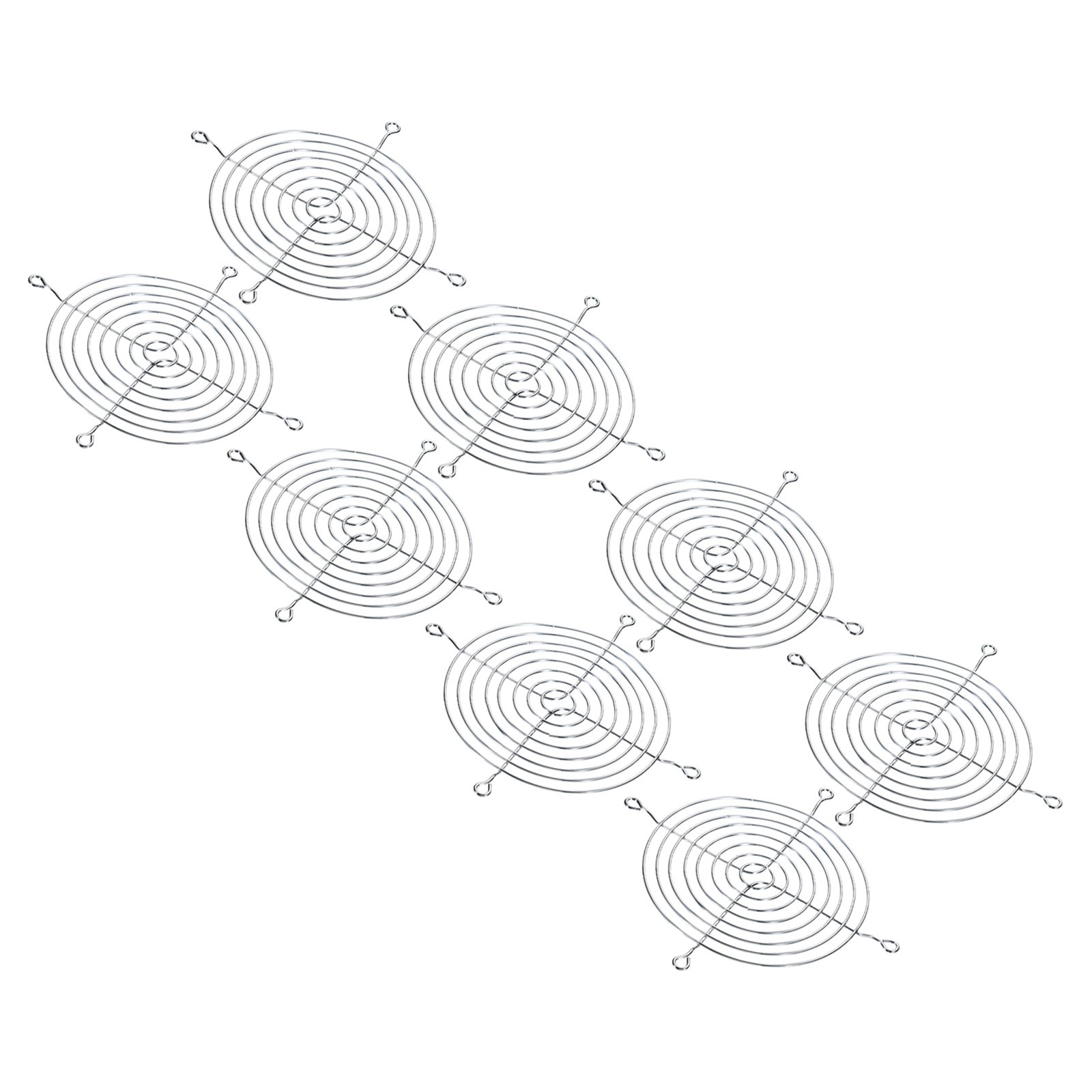 115mm Finger Grill Fan, 8pcs Metal Grill Protection Protection, Silver