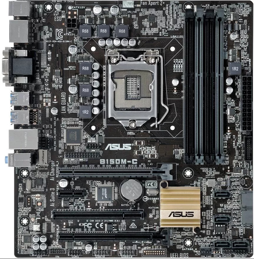 For ASUS B150M-C Motherboard B150 LGA1151 4*DDR4 64G HDMI M-ATX Tested ok