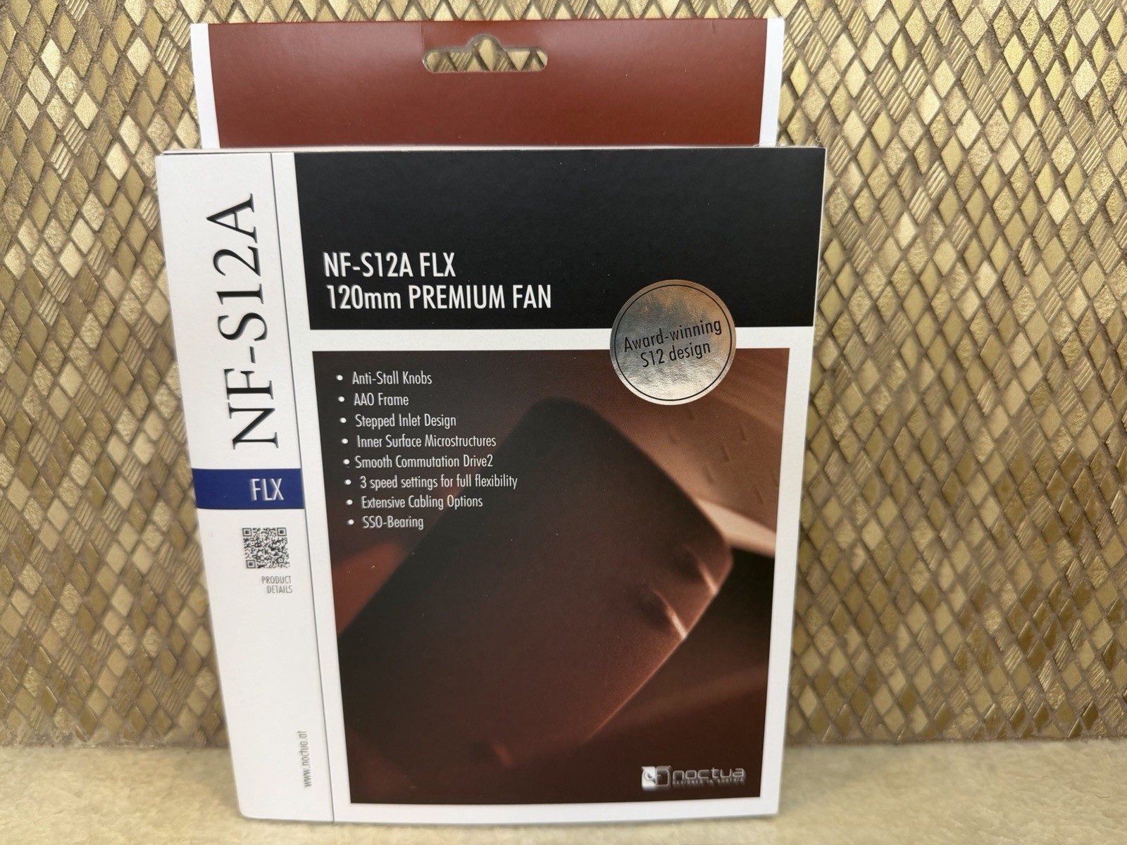 Noctua NF-S12A FLX 120mm Premium Fan 3-Pin Brown SSO2 Bearing WITH ACCESSORIES