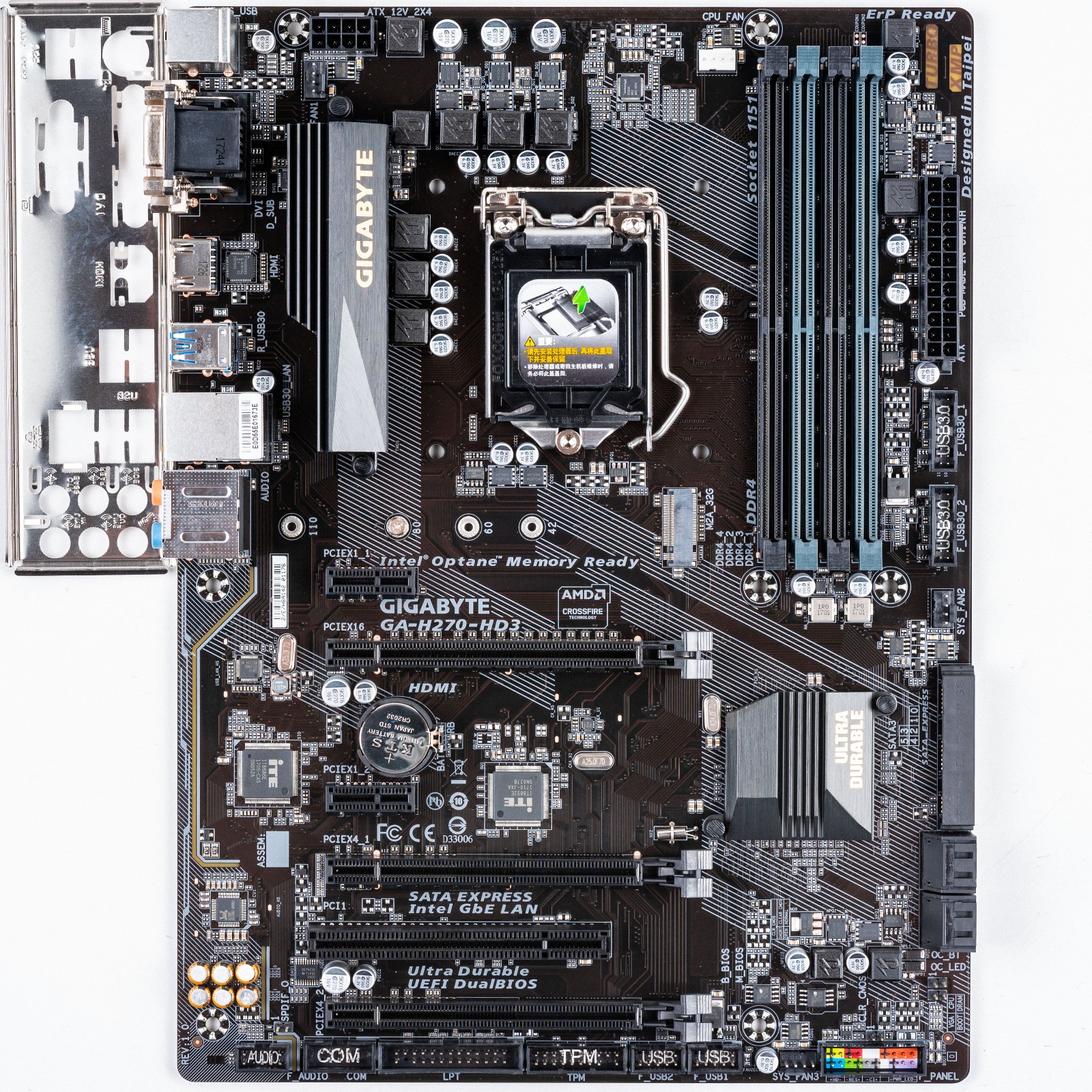 Gigabyte GA-H270-HD3 LGA1151 Z270 Motherboard DDR4 ATX Intel 7th Gen Windows 10