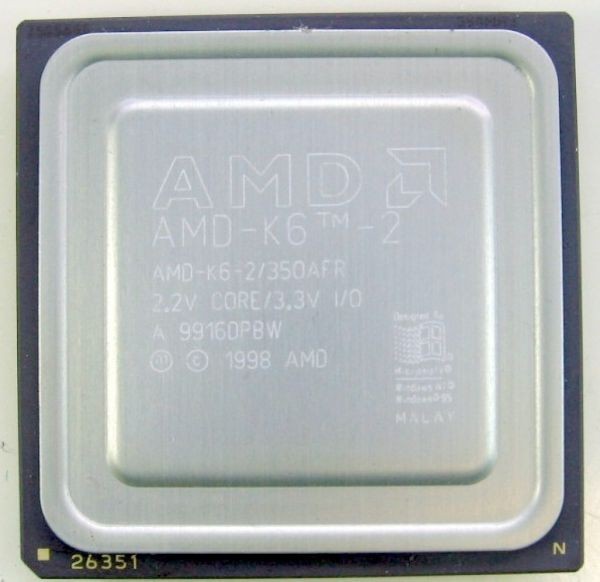 Cpu amd-k6-2/350afr 2.2v core/3.3v i/o