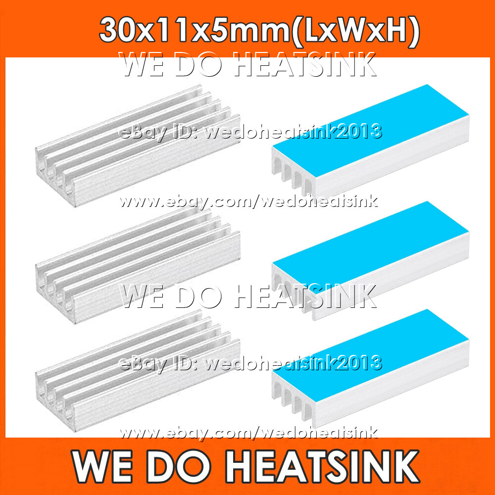 30x11x5mm Silver Heatsink Cooler Radiator With Thermal Pad for MOS GPU IC CPU