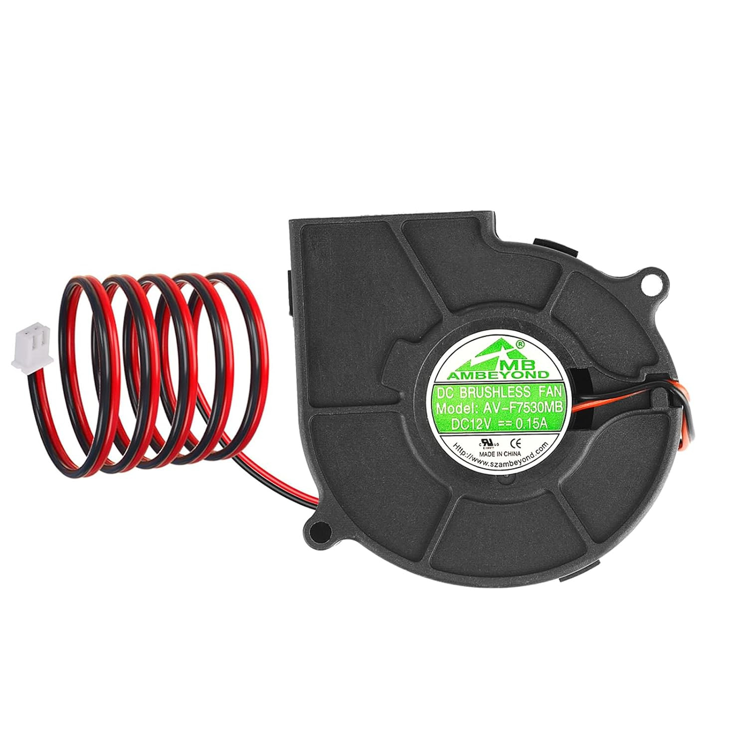 75mm x 30mm 7530 Brushless DC 12V Cooling Blower Fan with Dual Ball Bearings