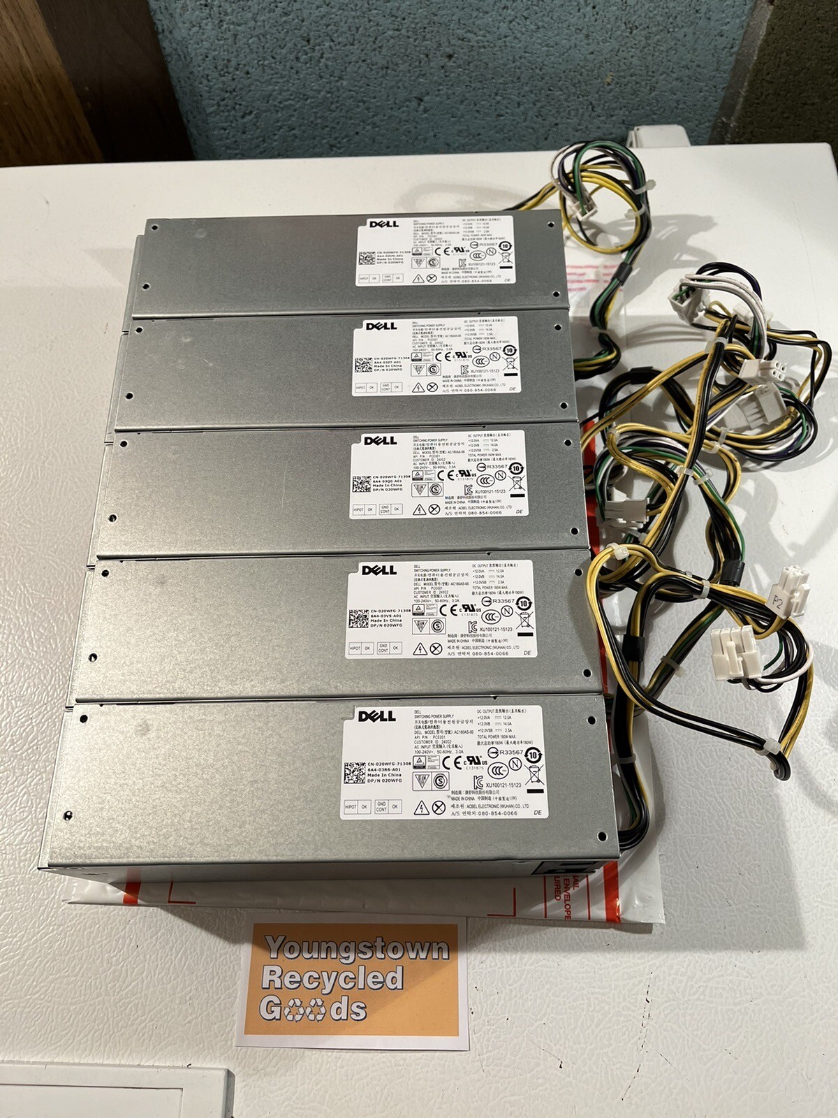 LOT OF 5 GENUINE DELL OPTIPLEX 7040 5040 3040 SFF 180 WATT 8-PIN POWER SUPPLIES