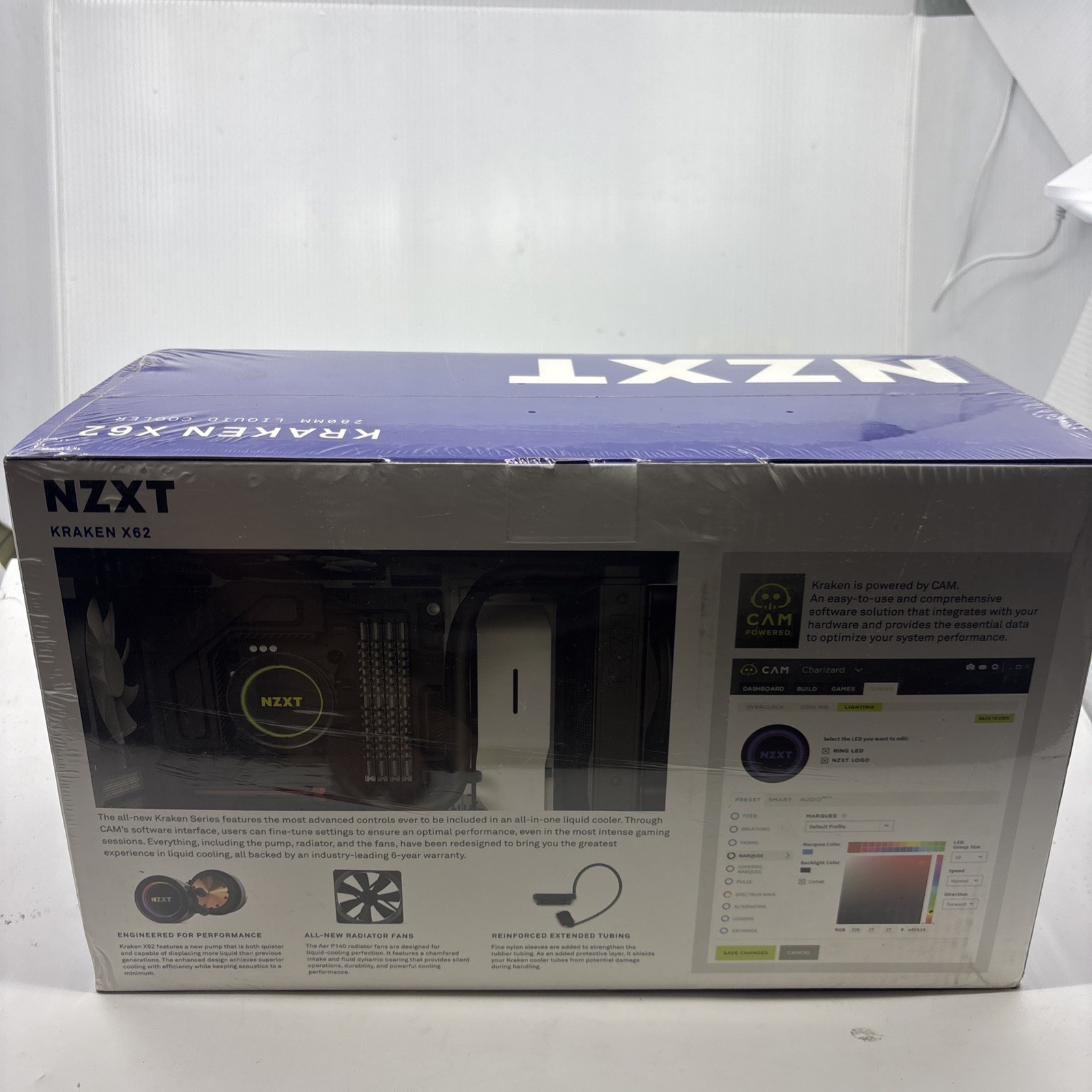 NZXT Kraken X62 280mm – AIO RGB CPU Liquid Cooler – SEALED