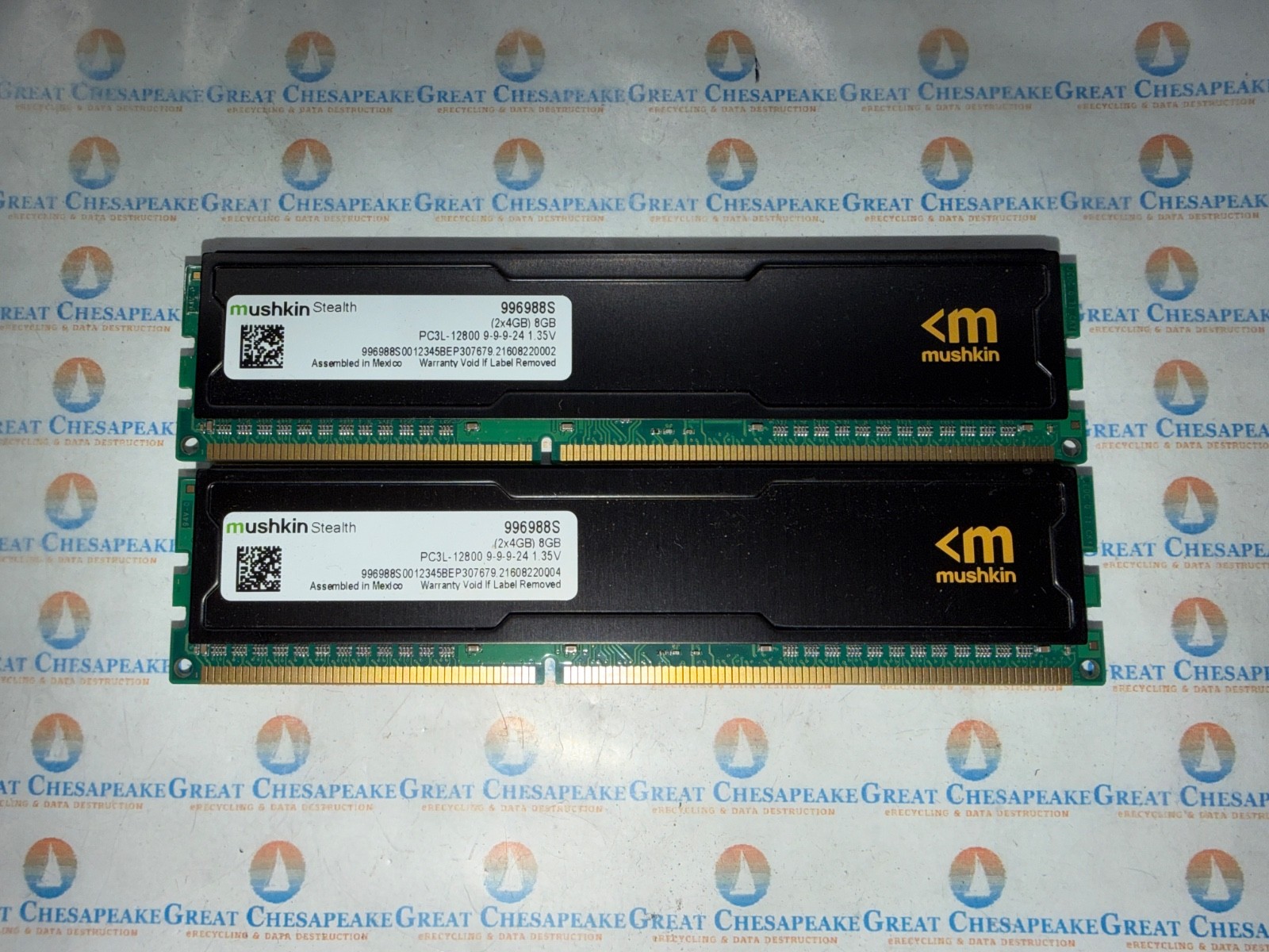 «Lot of 2» Mushkin Stealth 8GB Total (4GBx2) PC3L-12800 Desktop Ram TESTED!