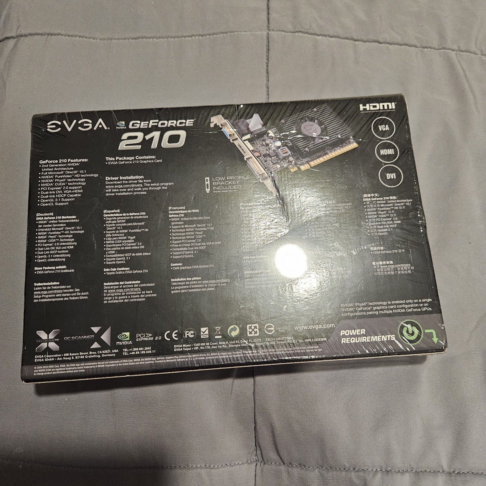 EVGA NVIDIA GeForce 210 1024MB DDR3 P/N: 01G-P3-1312-LR NEW