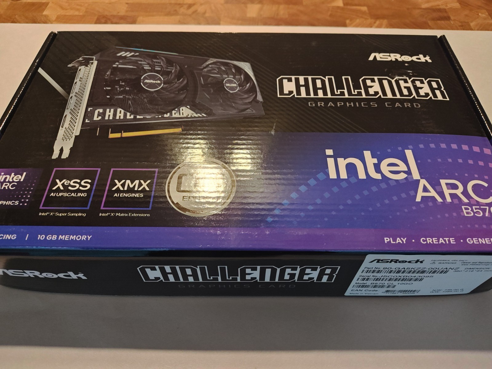 ASRock Challenger Arc B570 10GB GDDR6 PCI Express 4.0 x8 ATX Video Card B570 CL