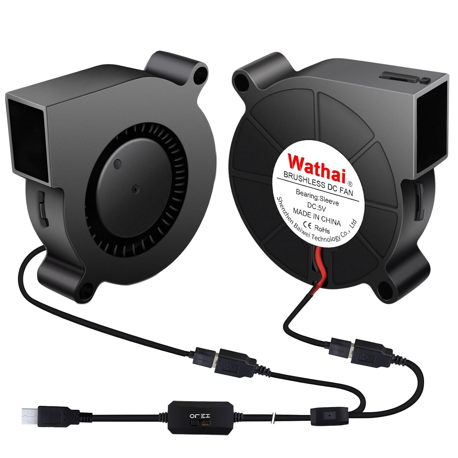 50mm 15mm USB Brushless Variable Speed Cooling Fan 5V 5015 Brushless Fans