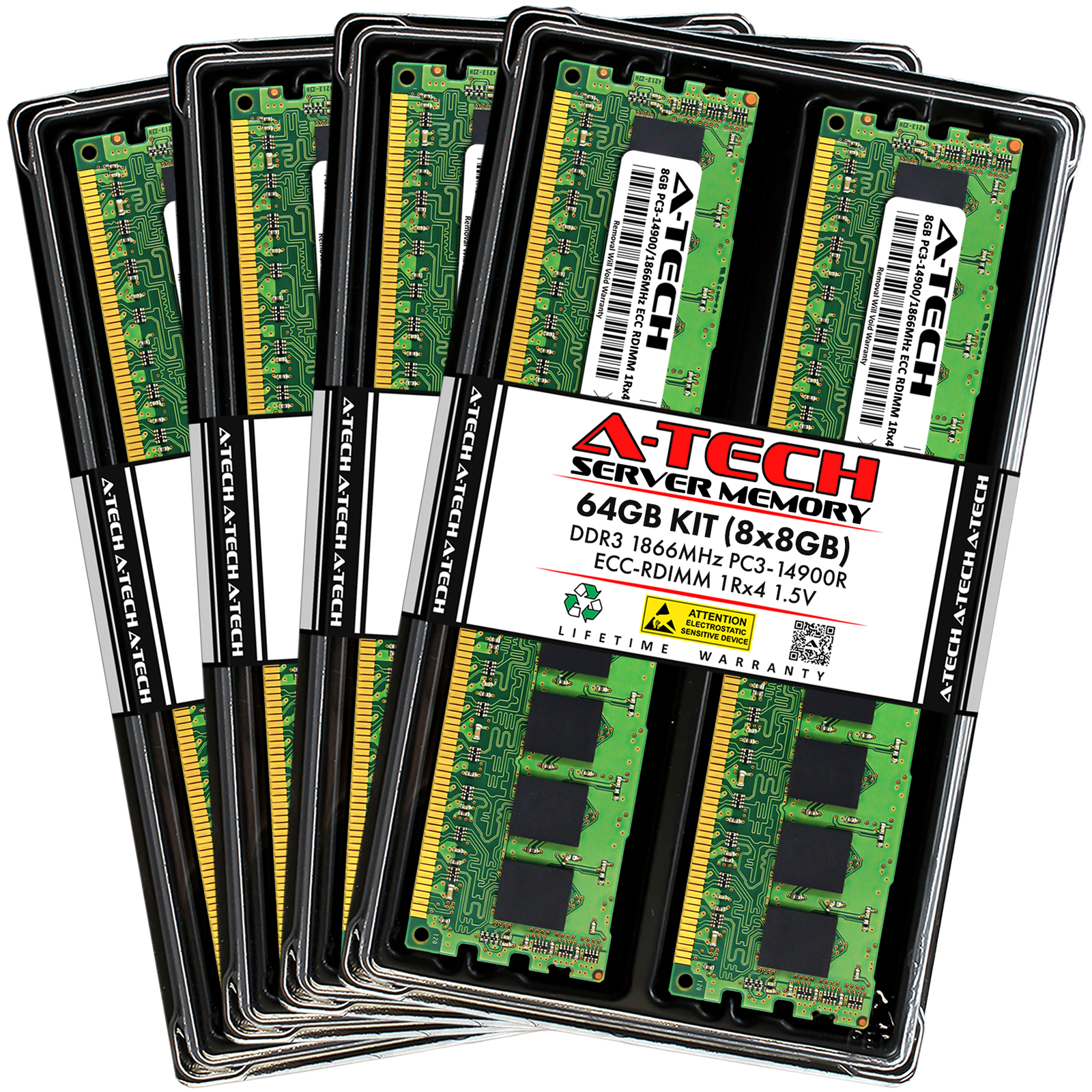 64GB 8x 8GB PC3-14900R RDIMM Intel W2600CR2L Memory RAM