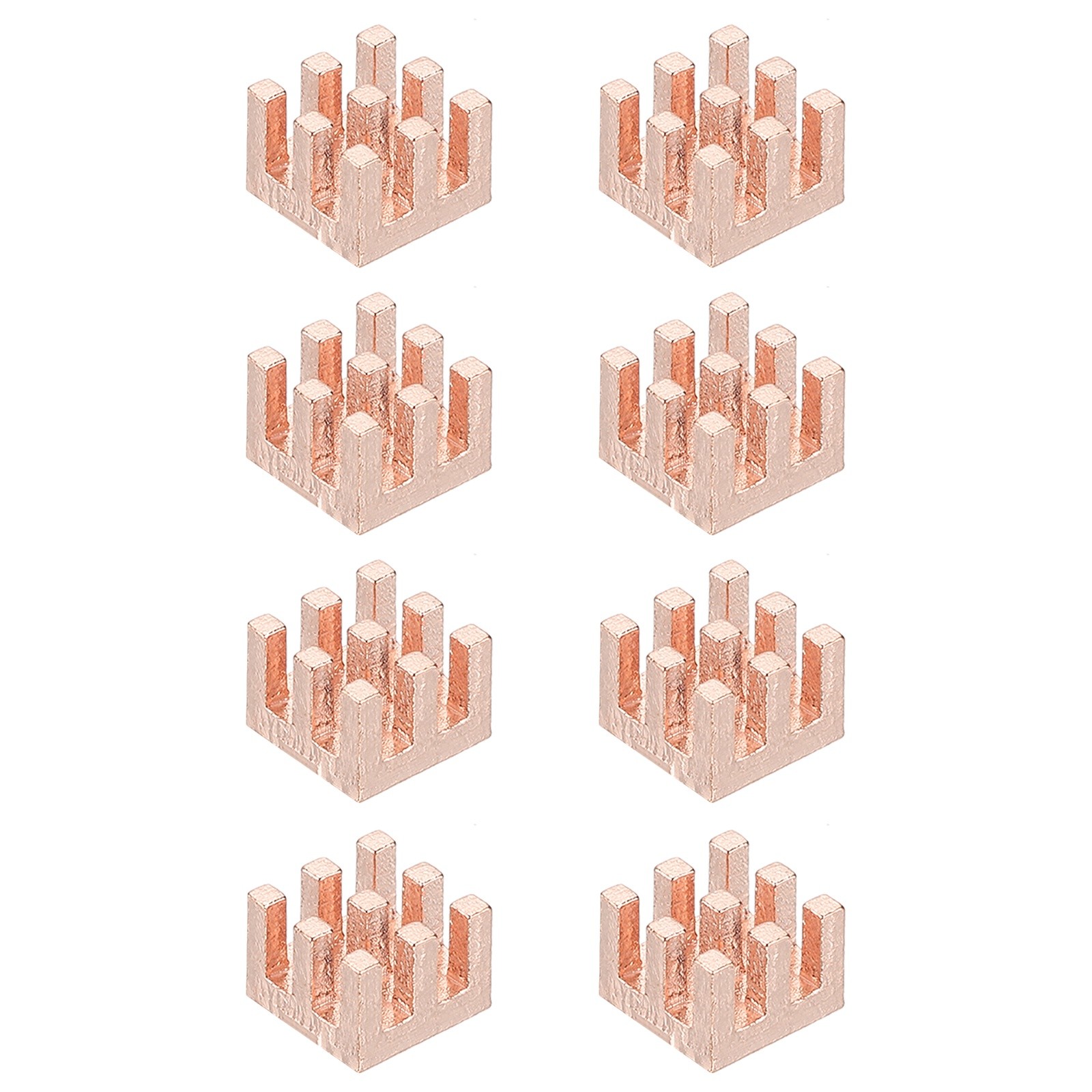 8 Pcs Copper Heatsink 7x7x5mm, Heat Sink Cooler Radiator for Raspberry Pi