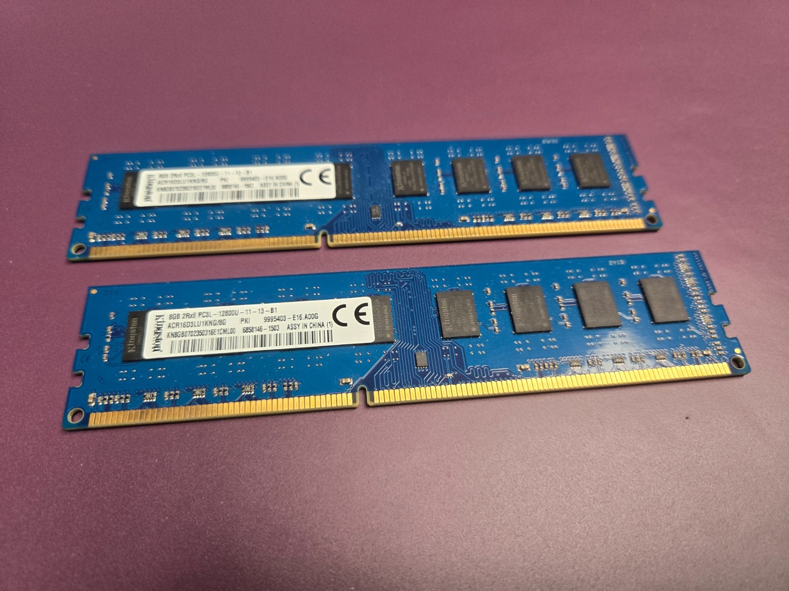 16GB Kingston Dual Rank DDR3L-1600 Kit | 2x8GB Matched Pair | ACR16D3LU1KNG/8G