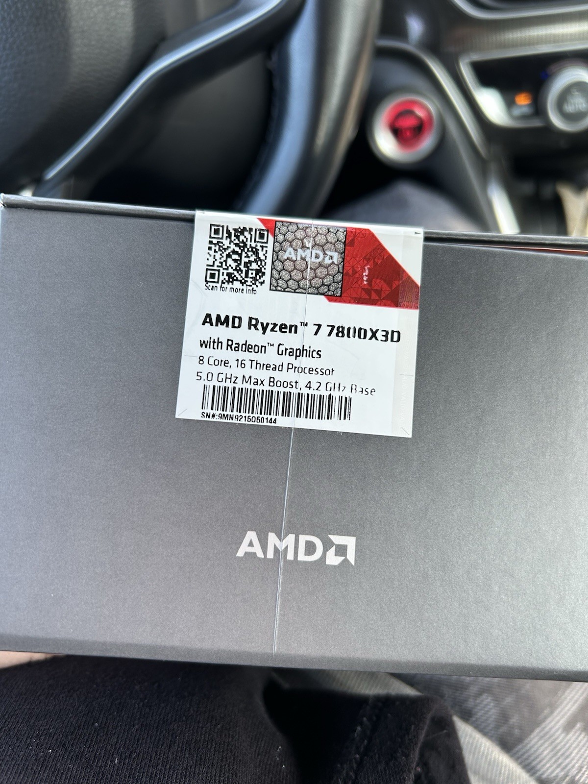 *BRAND NEW* AMD Ryzen 7 7800X3D 8-Core 16-Thread CPU 5.0GHz 3D V-Cache 104MB L3
