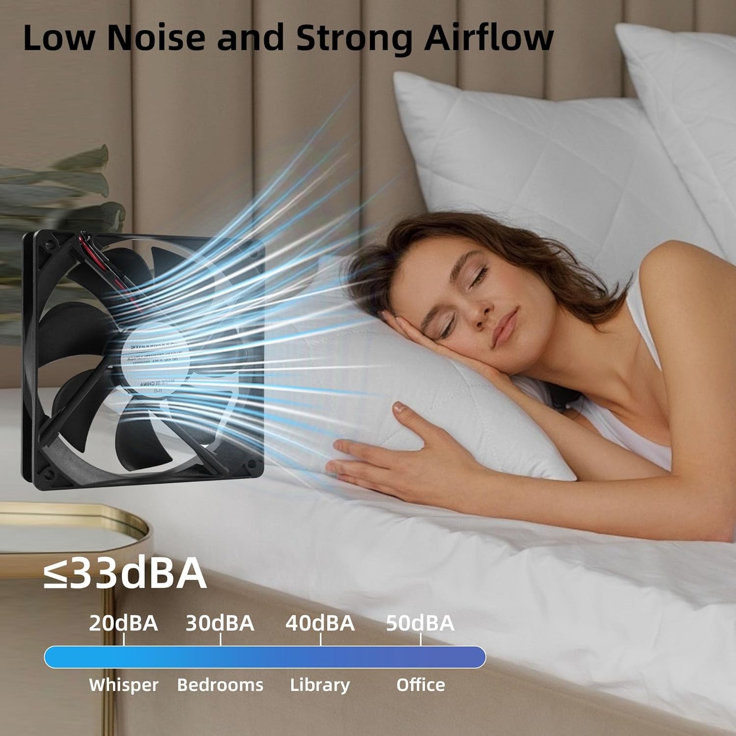 12V DC Fan Strong Quiet 120x120x25mm 12cm Small Cooling 2Pin 120x25mm