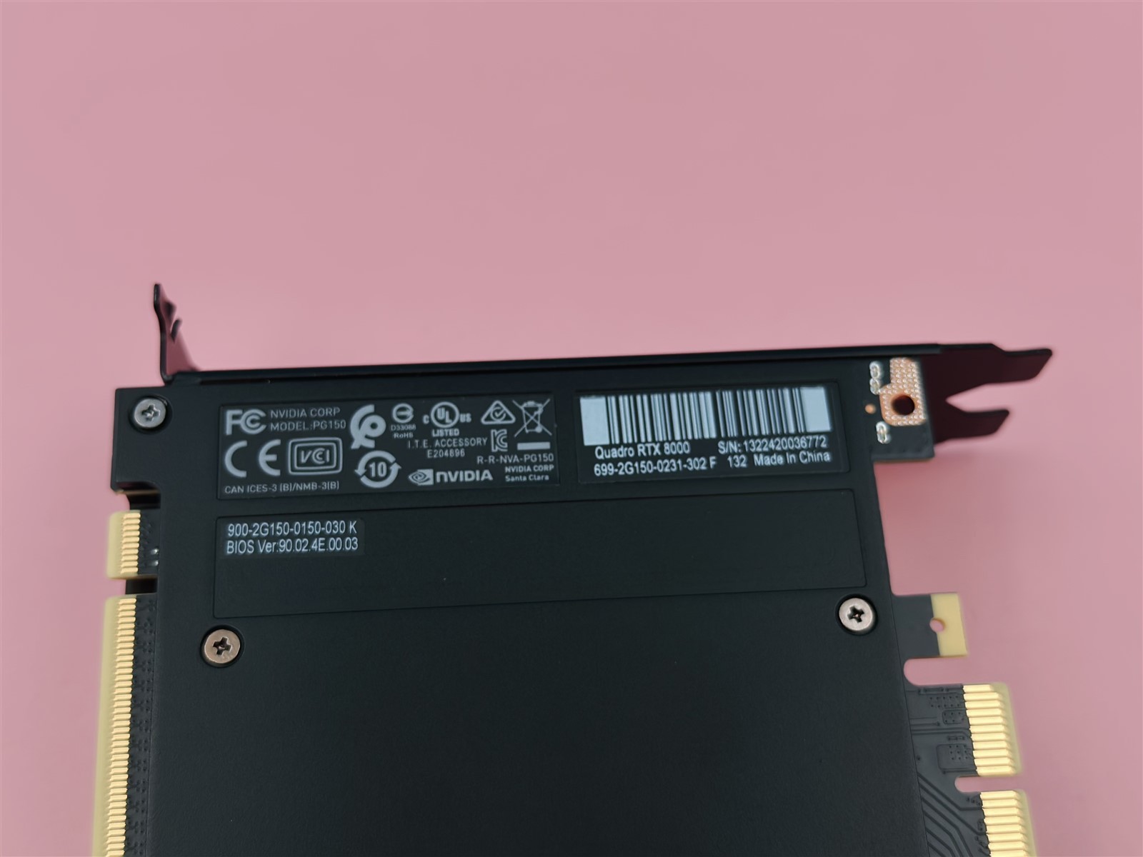Dell NVIDIA Quadro RTX 8000 Passive 48GB GDDR6 Server GPU 8VJMK 08VJMK AI 3D