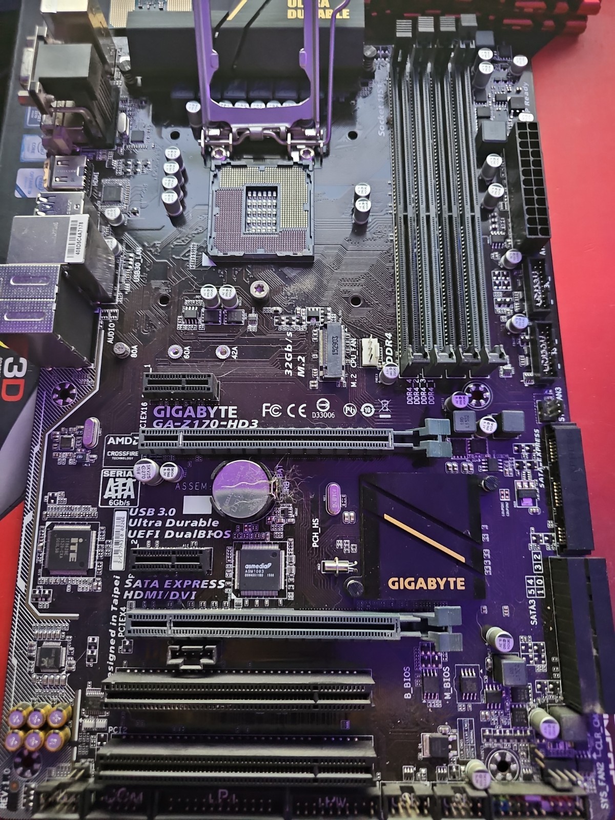 Gigabyte GA-Z170-HD3 LGA 1151 Motherboard ATX DDR4 Intel Z170