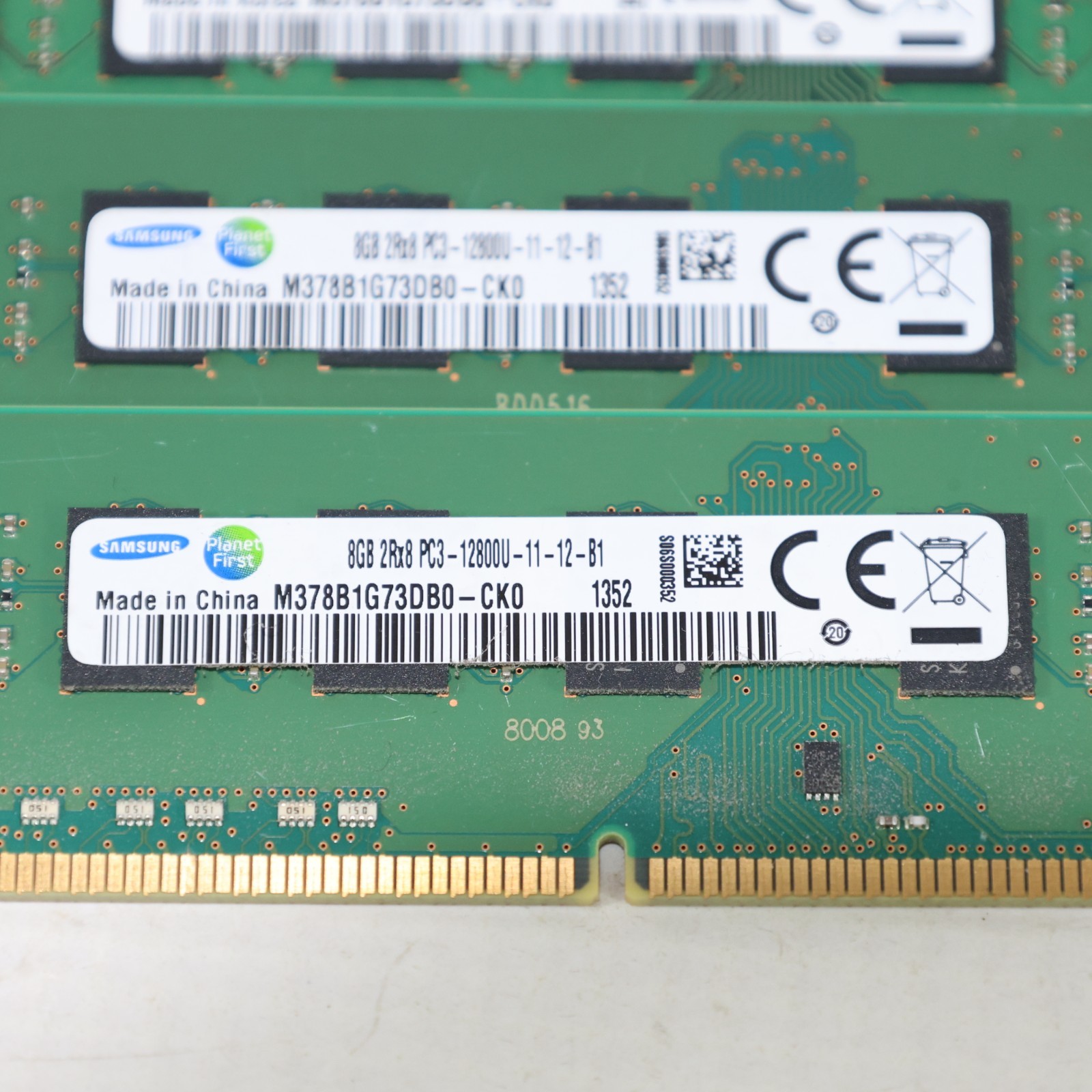 Samsung 4x8GB DDR3-1600 PC3-12800U 2Rx8 Desktop RAM M378B1G73DB0-CK0 32GB Total