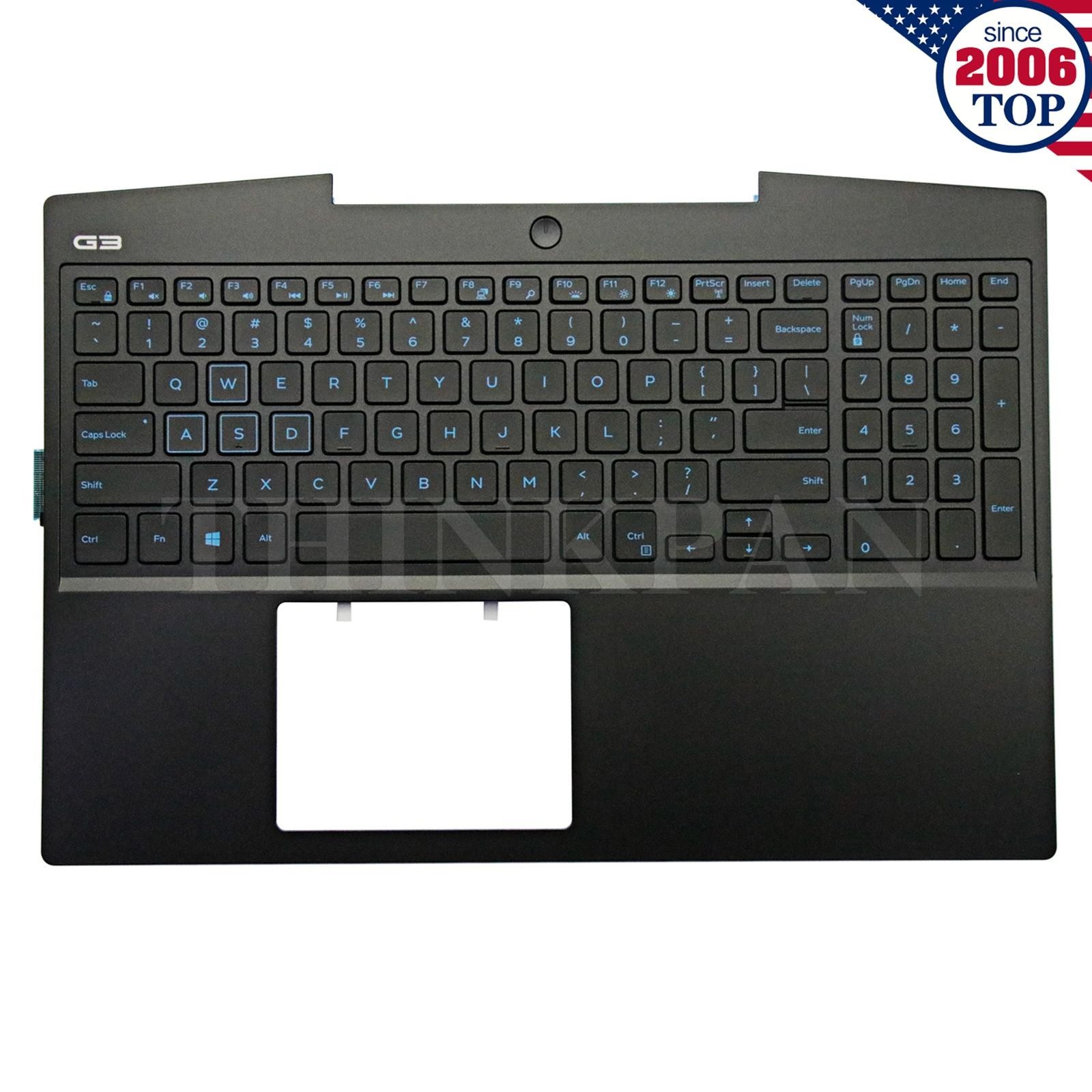 New Dell G3 3590 Palmrest Upper Case Blue Backlit Keybaord 0P0NG7 US Layout