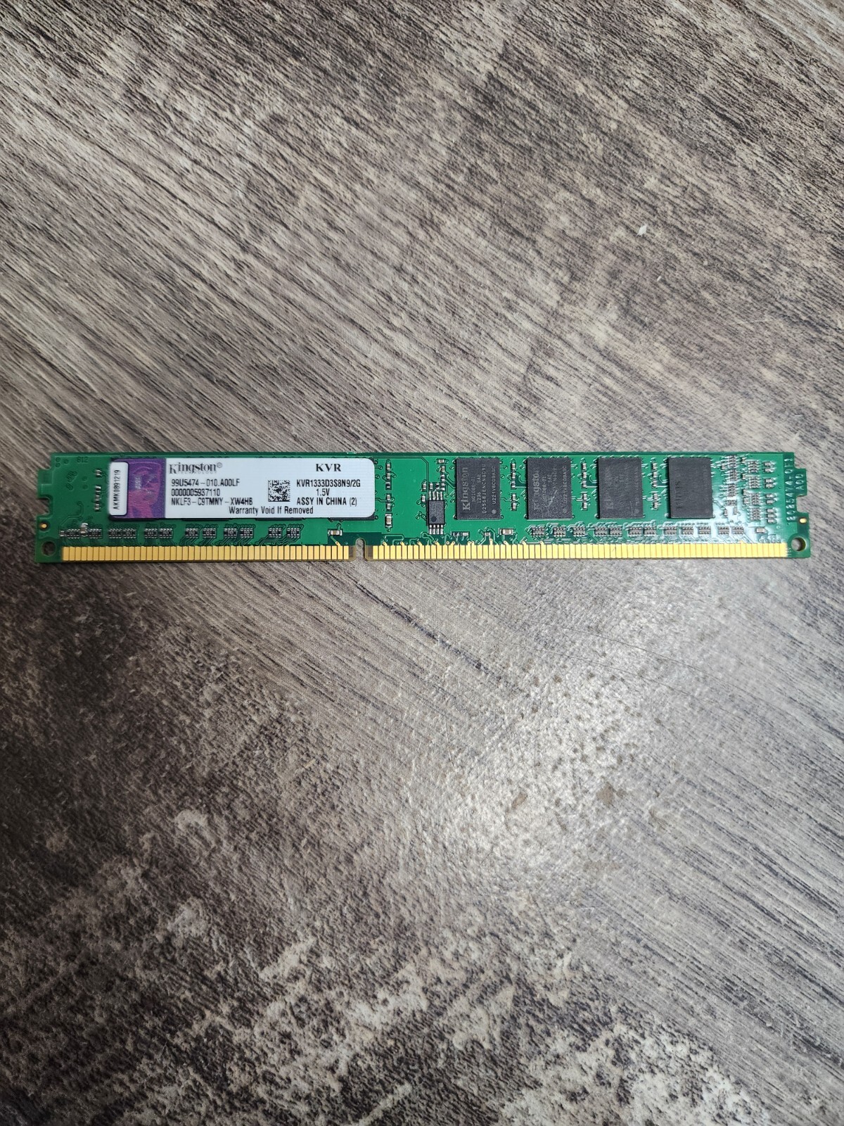 Desktop RAM 2GB Kingston PC3-10600 1333mhz DDR3 KVR1333D3S8N9/2G LOW PROFILE USA