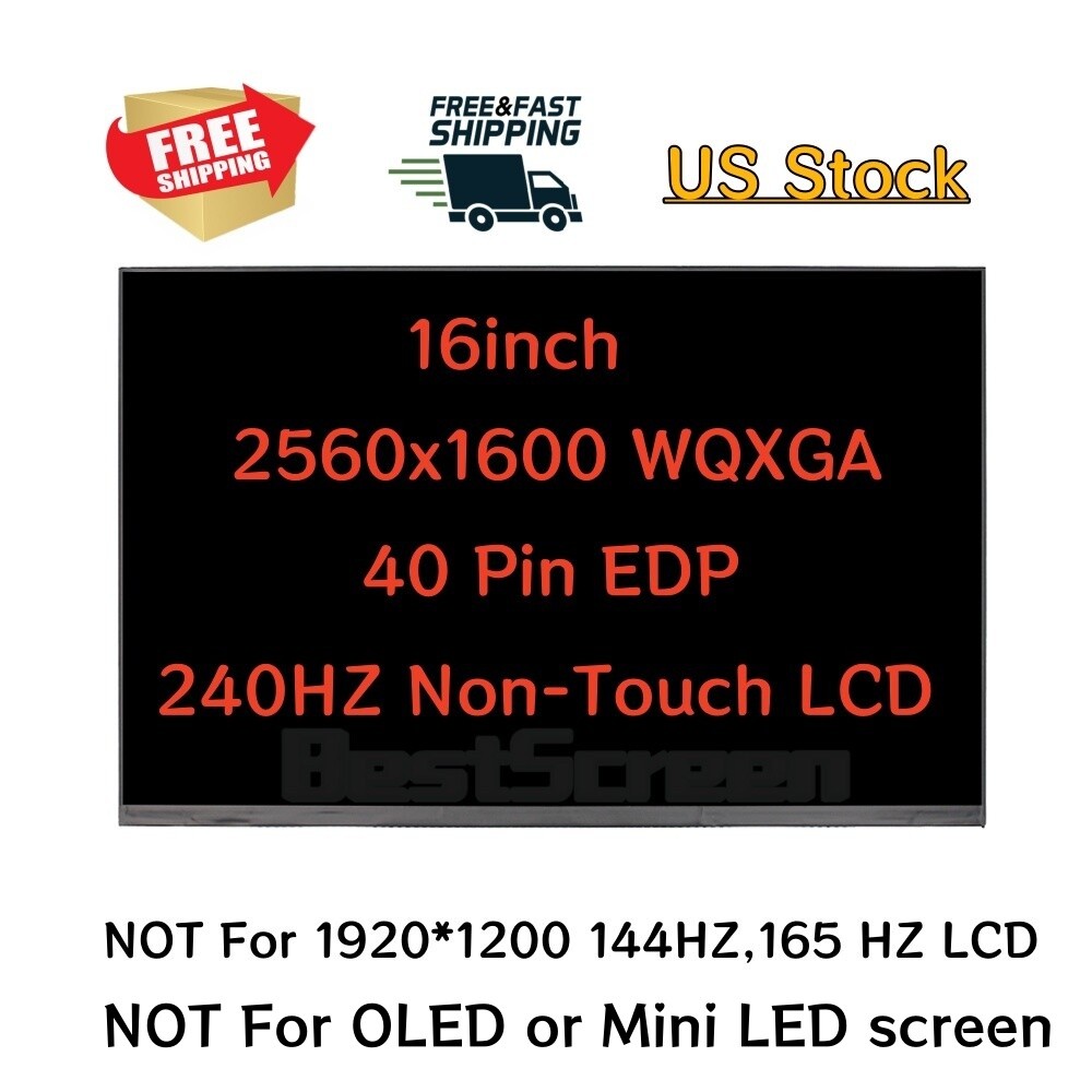 16.0» For Lenovo Legion Pro 5 16ADR10 LED Lcd Screen WQXGA 240Hz 5D11N42578