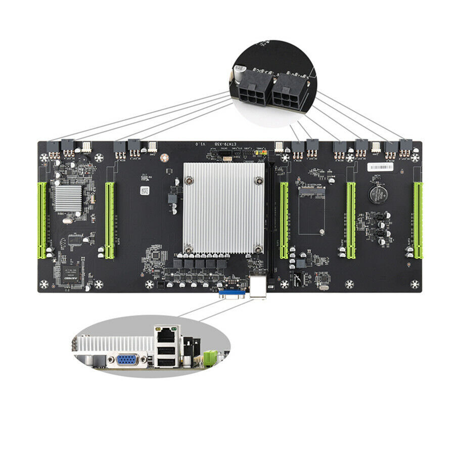 ETH79-X5B Mining Machine Motherboard Supports Graphics Cards 80MM Large Spacing