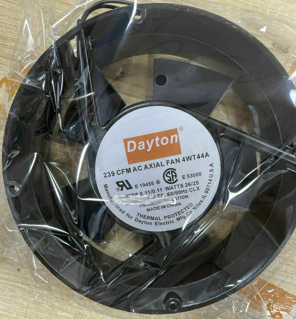 Dayton 239 CFM AC AXIAL FAN 4WT44A 115V cooling fan