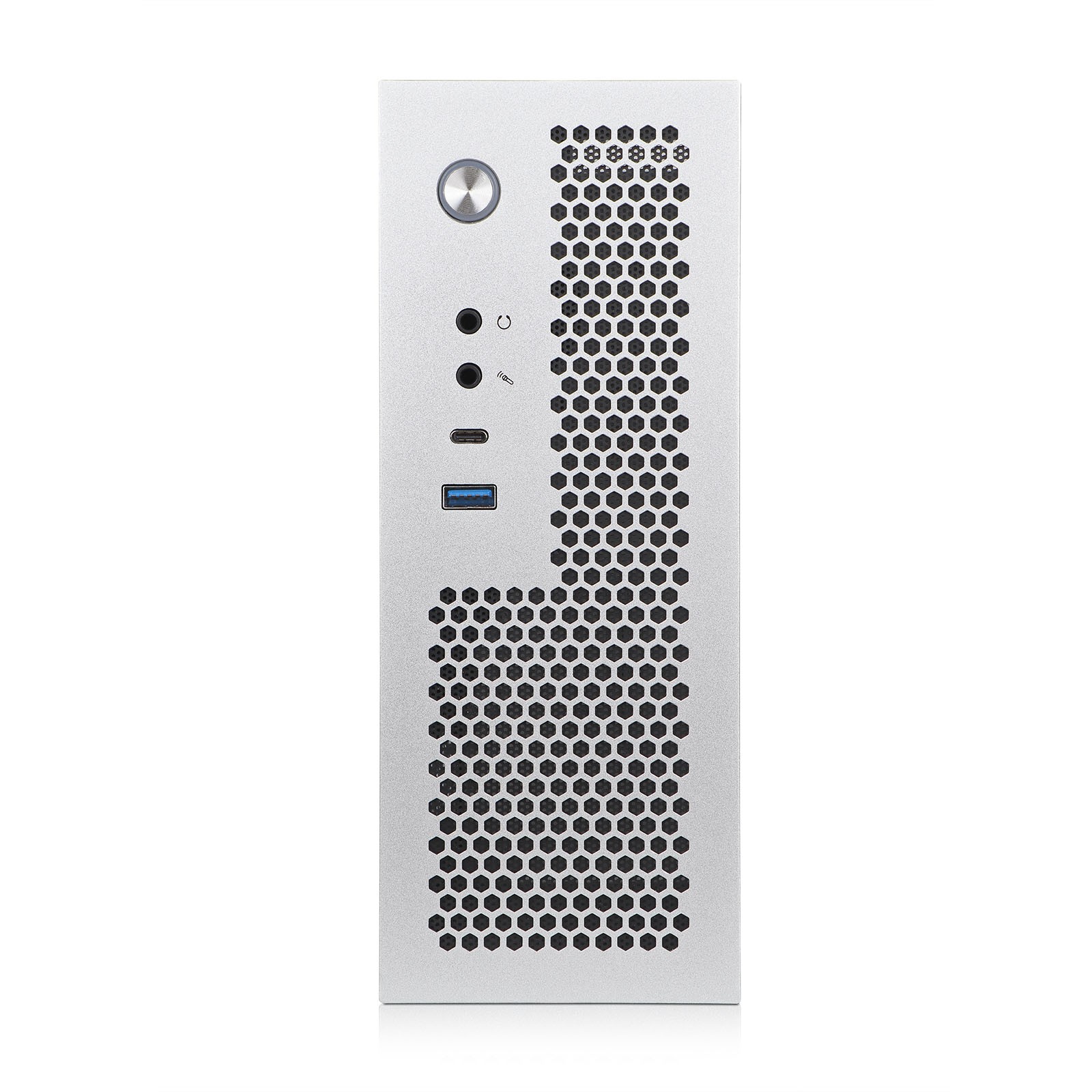 Mini ITX PC Case with 300W Small 1U PUS, Small Form Factor Case, USB 3.0, Type-C