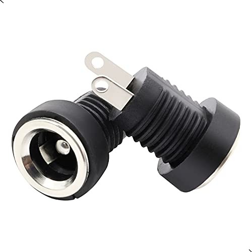 12 Pieces 5.5mmx2.1mm 2 Pins DC Power Jack Female Panel Mounting Connector