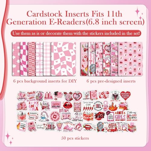 Insert Cardstock for Clear Case – 12Pcs Smut Cardstock Inserts Smutty