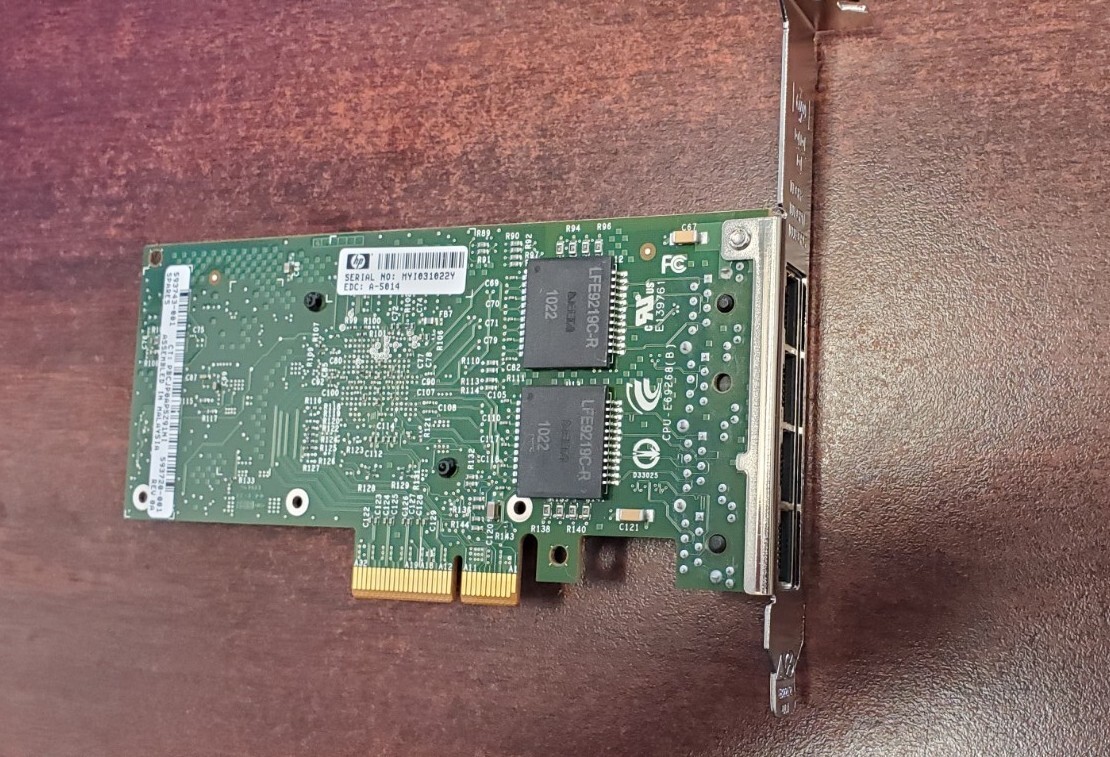 HP NC365T 4-PORT GB ETHERNET ADAPTER 593743-001