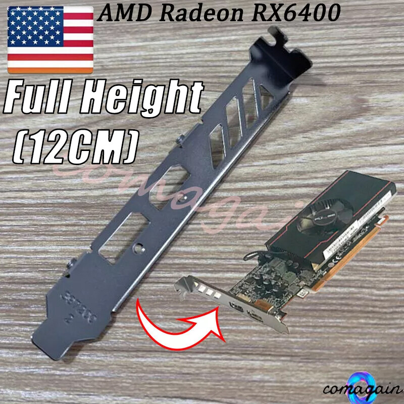 Replace For Sapphire AMD Radeon RX6400 Graphics Video Card Full Height Bracket