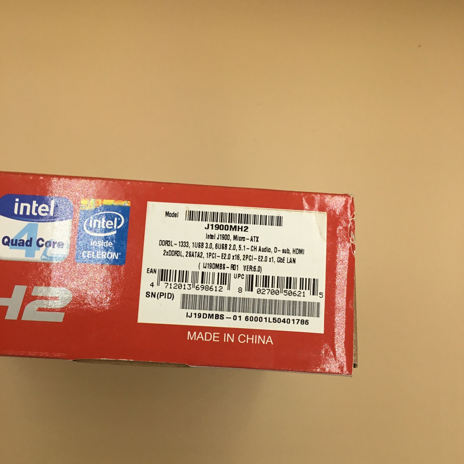 BIOSTAR J1900MH2 VER:6.1 Intel Celeron J1900 Quad-Core CPU mATX DDR3 Motherboard