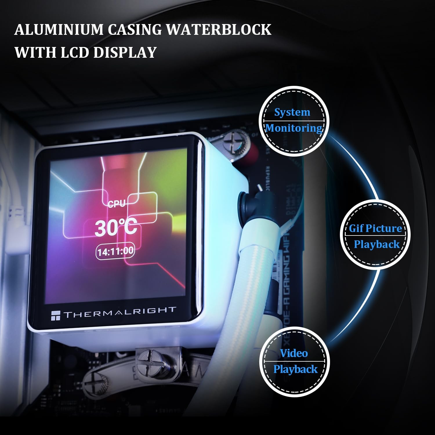 Thermalright Frozen Vision 240 White-Liquid CPU Water Cooler, 240mm, White