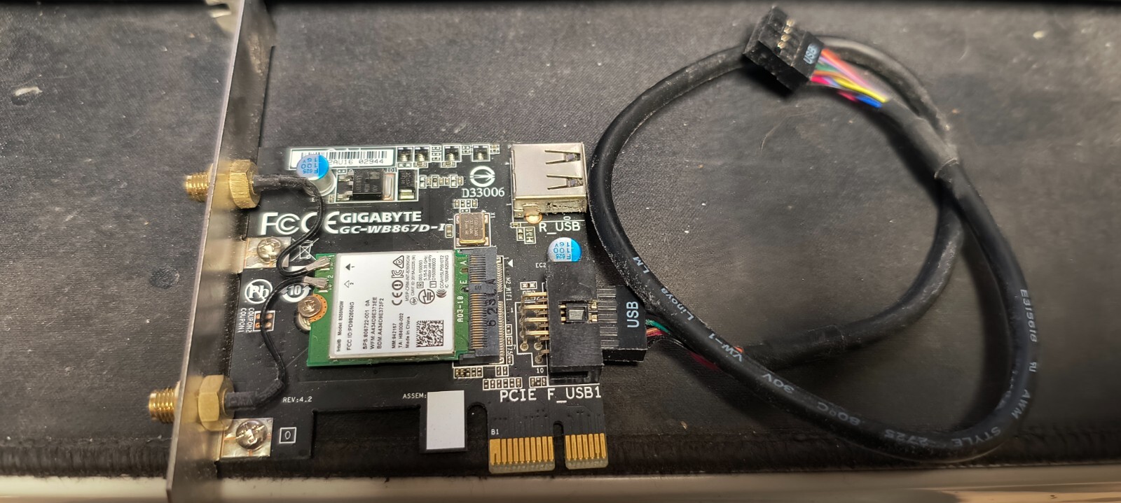 Gigabyte GC-WB867D-I 802.11AC PCI-e Wireless Dual Band WiFi Network Card 1RPYJ