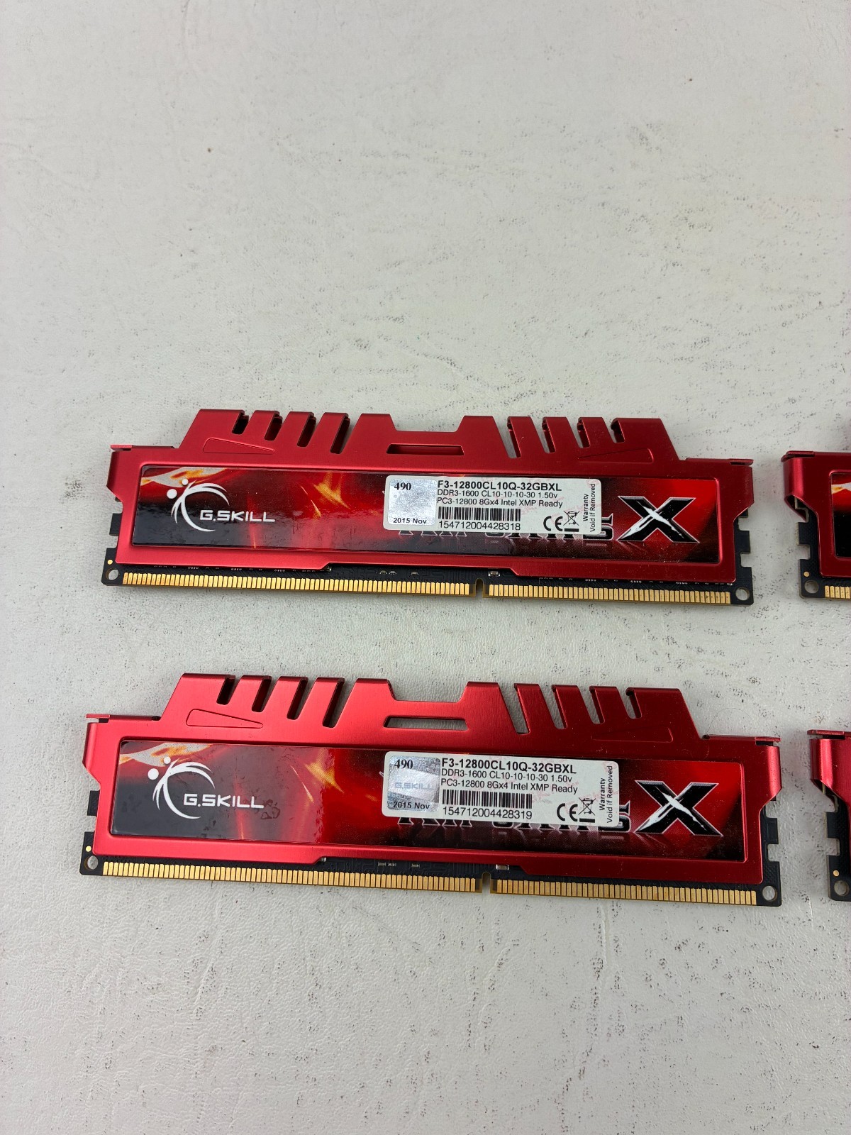 G.Skill RipJawsX 32GB (4 x 8GB) 1600MHz DDR3 Desktop RAM | F3-12800CL10Q-32GBXL