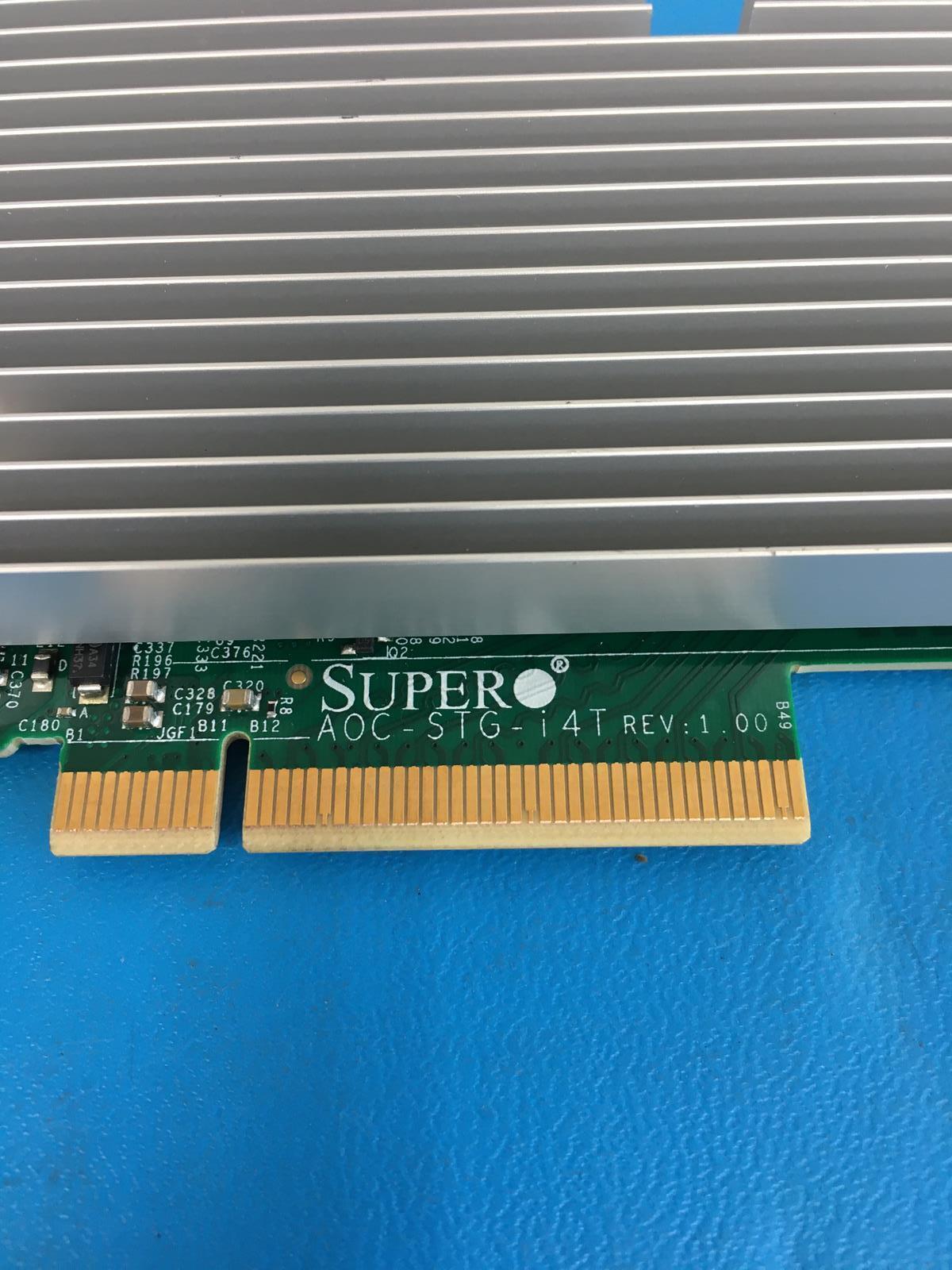 SUPERMICO AOC-STG-I4T 10Gigabit 10GBe BaseT Quad Port Server NIC