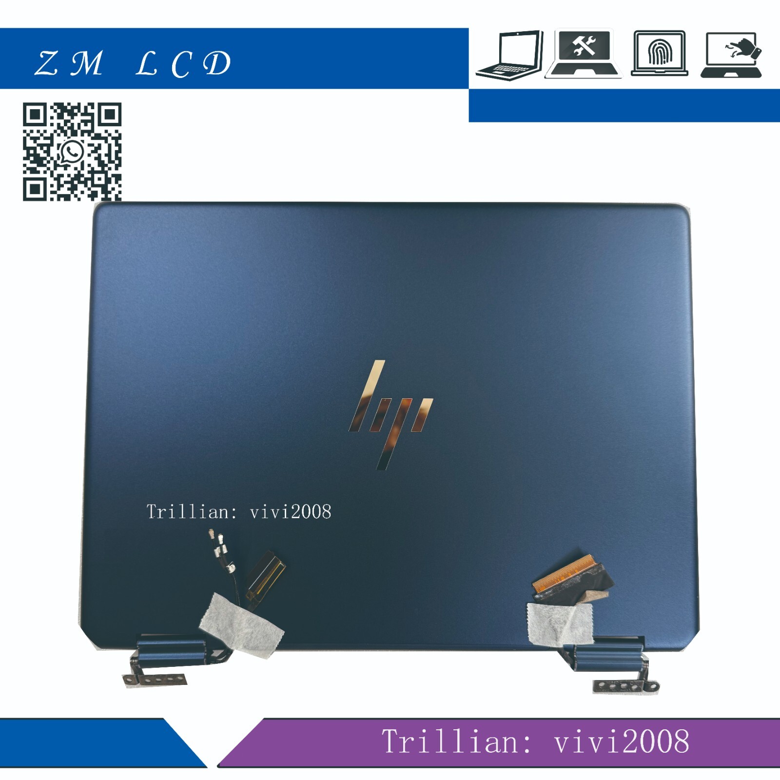 N10734-001 For HP Spectre x360 14-ef 14t-ef LED LCD Blue Assembly , 2cm cable