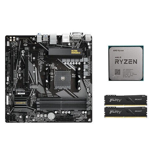 GIGABYTE B550M DS3H AC Motherboard W/AMD RYZEN 7 3700X CPU+2*DDR4 8G 3200MHz RAM