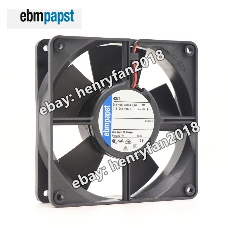Ebmpapst 4374 Axial Fan DC 24V 5.7W 238mA 120*120*32MM 2wire Cabinet Cooling Fan