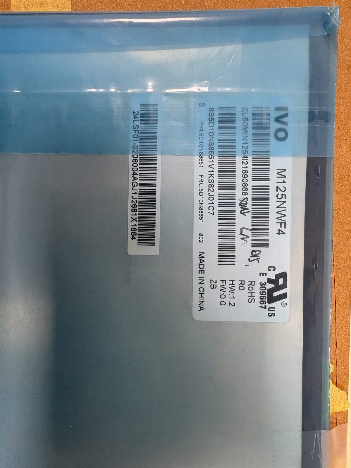 M125NWF4 LCD SCREEN 5D10N88651 Lenovo Parts