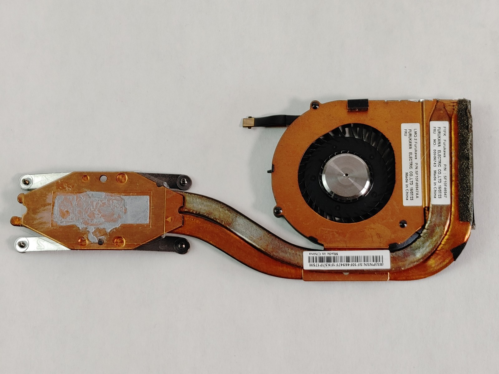 Lenovo 00HN743 None BGA 1168 Heatsink and Fan For ThinkPad X1 Carbon 3rd Gen