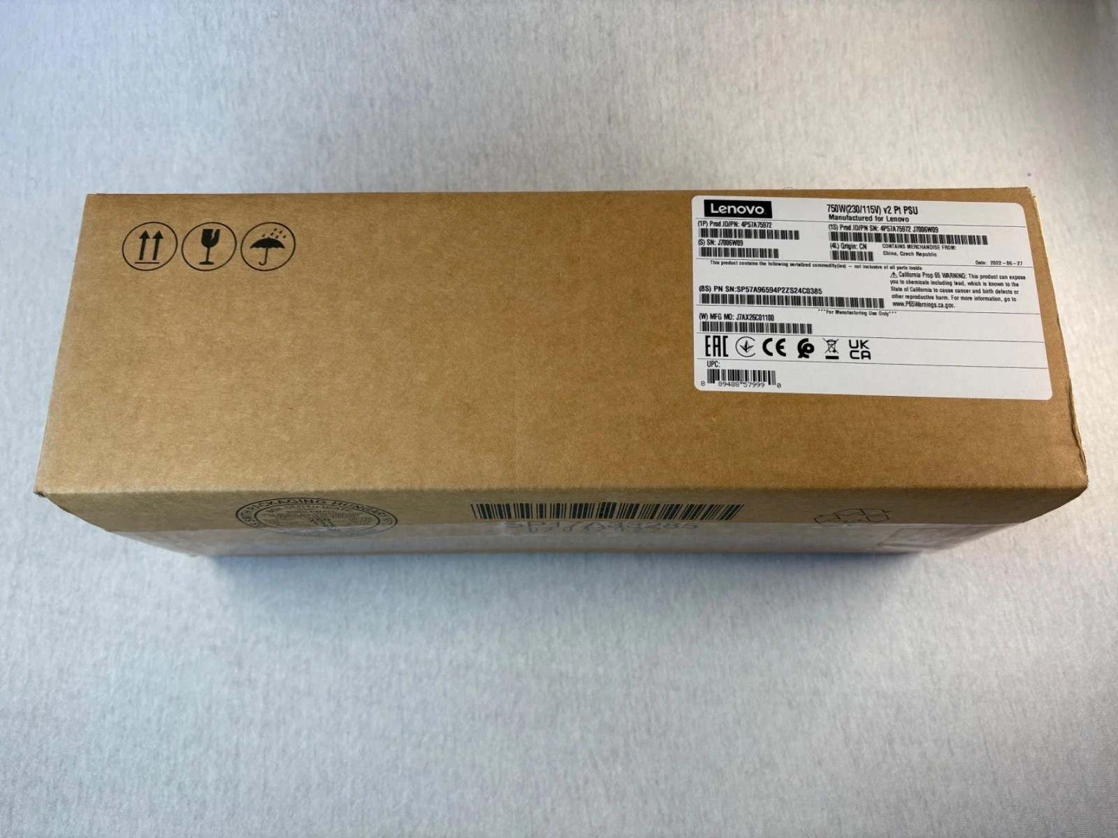 Lenovo 750W(230/115V) v2 Pt PSU 4P57A75972