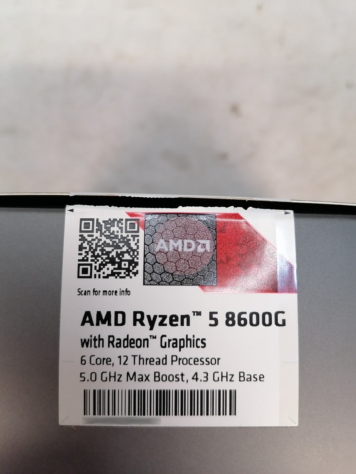 BOX ONLY AMD Ryzen AI 5 8600G Processor Box #100-10001237BOX