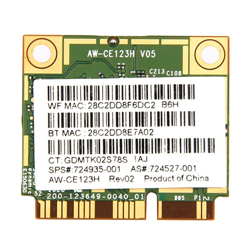 HP Broadcom BCM94352HMB 4352 WiFi+ BT 4.0 867 Mbps Card 802.11 ac SPS 724935-001