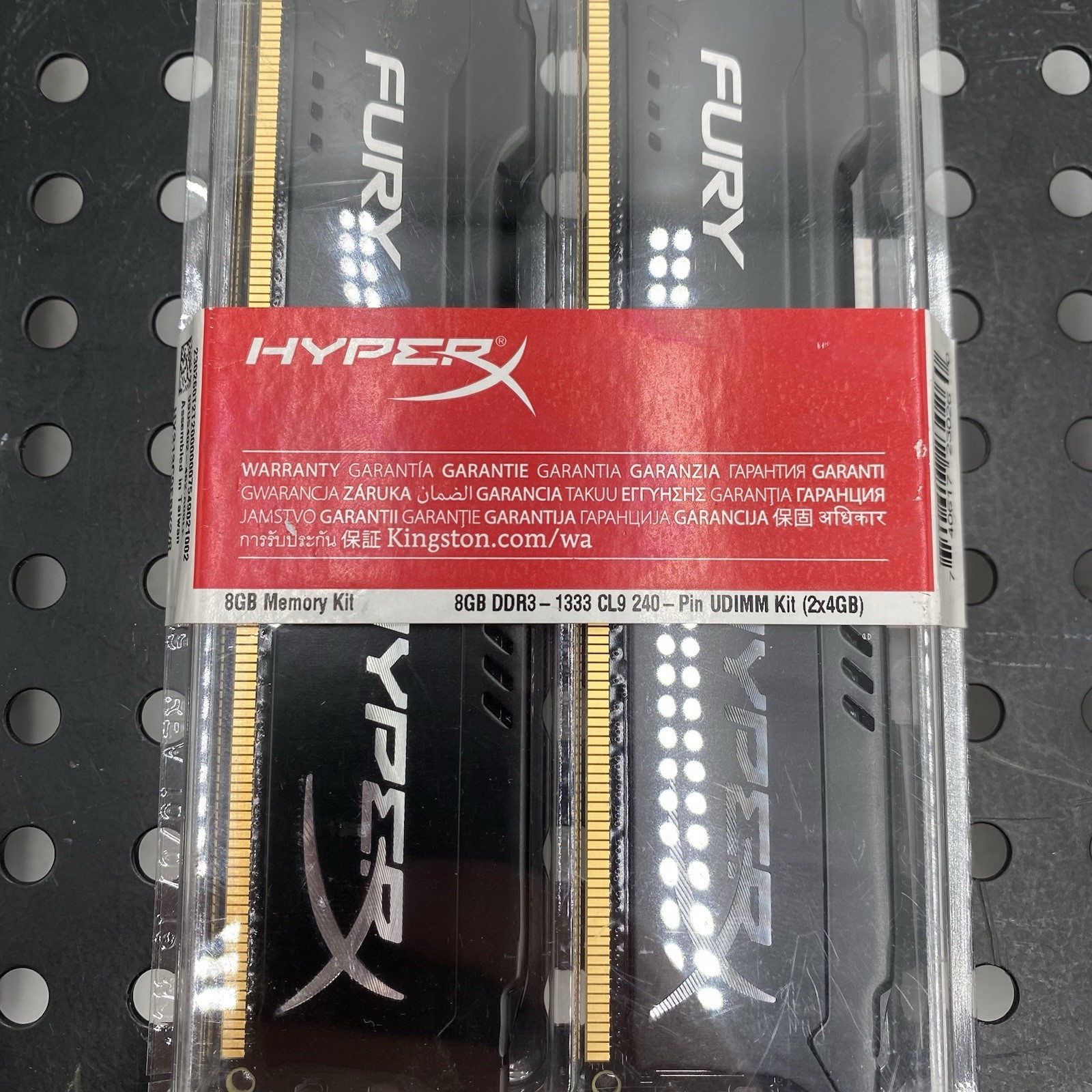 LOT OF 2 HYPERX 8GB MEMORY KIT DDR3-1333 CL9 240